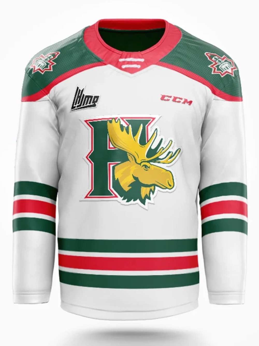 NWOT Halifax Mooseheads White Jersey - Adult S